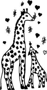 Giraffe Mother & Calf