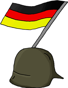 German Flag & Helmet