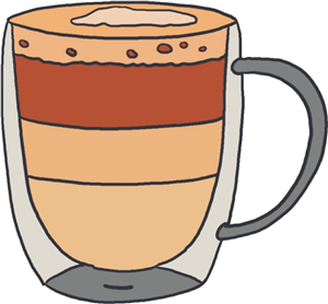 Glass coffee cup