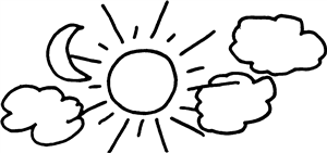 Sun, Moon & Clouds