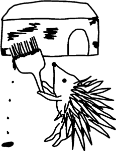 Hedgehog decorating 