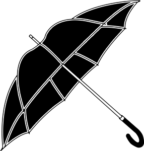 Open Black Umbrella