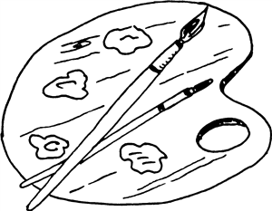 Artists Palette & Brushes