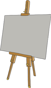 Easel With Blank Canvas