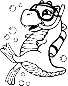 Scuba Diver Dinosaur
