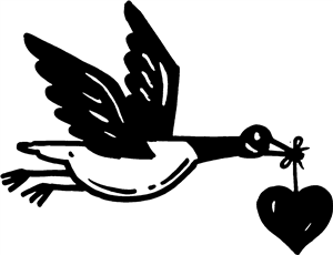 Flying Bird With Heart