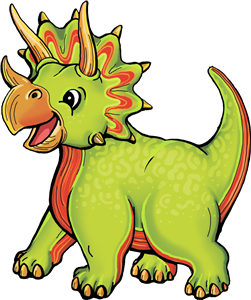Cartoon Triceratops Dinosaur