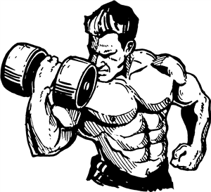 Man Lifting Dumb-bell