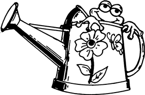 Frog & Watering Can