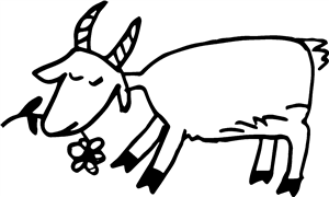 Goat Eating Grass