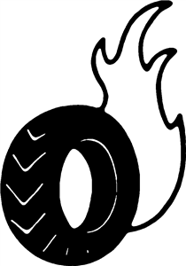 Flaming Tyre