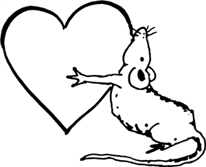 Rat Hugging Heart
