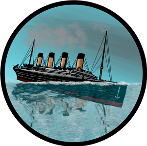 Sinking Titanic Motif
