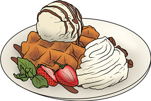 Belgian Waffle Dessert