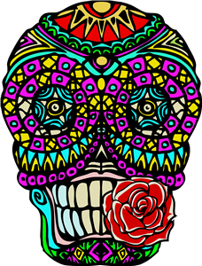 Sugar Skull With Rose