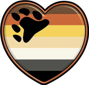 Bear Pride Flag Heart