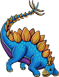 Cartoon Stegosaurus Dinosaur