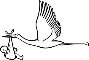 Stork & Baby