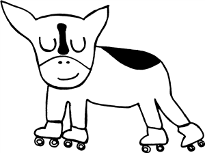 Cow With Roller Skates