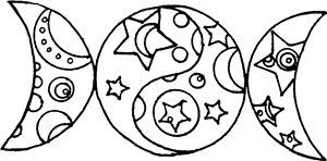 Patterned Triple Moon