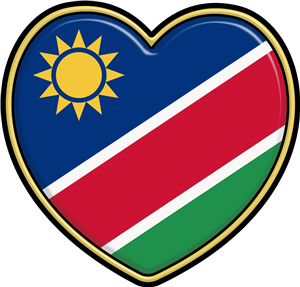 Namibia Flag Heart