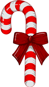 Candy Cane With Bow