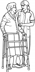 Elderly Woman & Carer
