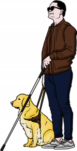 Blind Man & Guide Dog