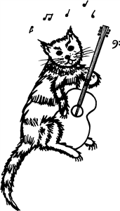 Cat Playing Guitar