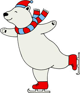 Ice Skating Polar Bear