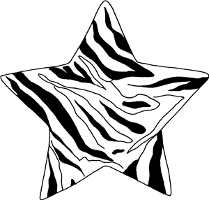 Zebra Print Star