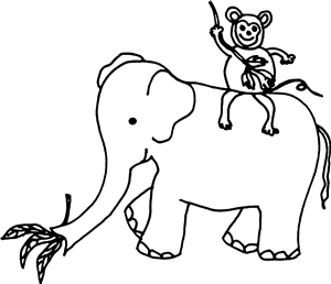 Monkey On Elephant