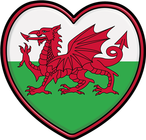 Welsh Flag Heart