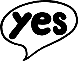 Yes Speech Bubble