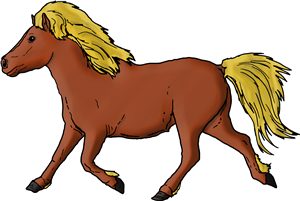 Running Shetland Pony