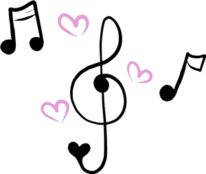 Music Notes & Hearts