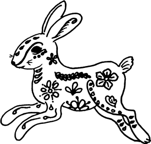 Decorated Floral Rabbit