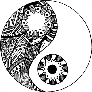 Patterned Yin & Yang