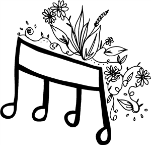 Floral Music Note