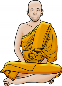 Meditating Monk