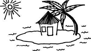 Hut On Desert Island