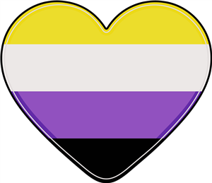 Non-Binary Flag Heart