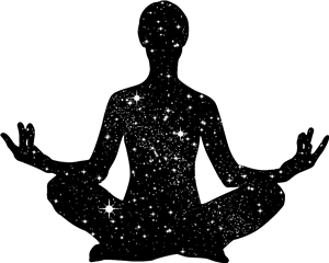 Meditation Stars Silhouette