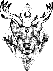 Cosmic Stag Head