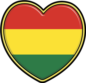 Bolivia Flag Heart