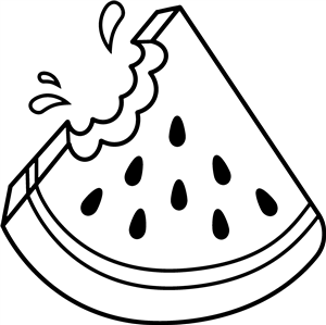 Bitten Watermelon Slice