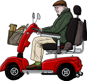 Mobility Scooter Man