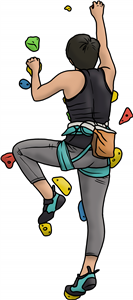Person On Climbing Wall