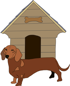 Dachshund & Dog House
