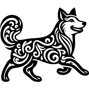 Swirl Pattern Dog